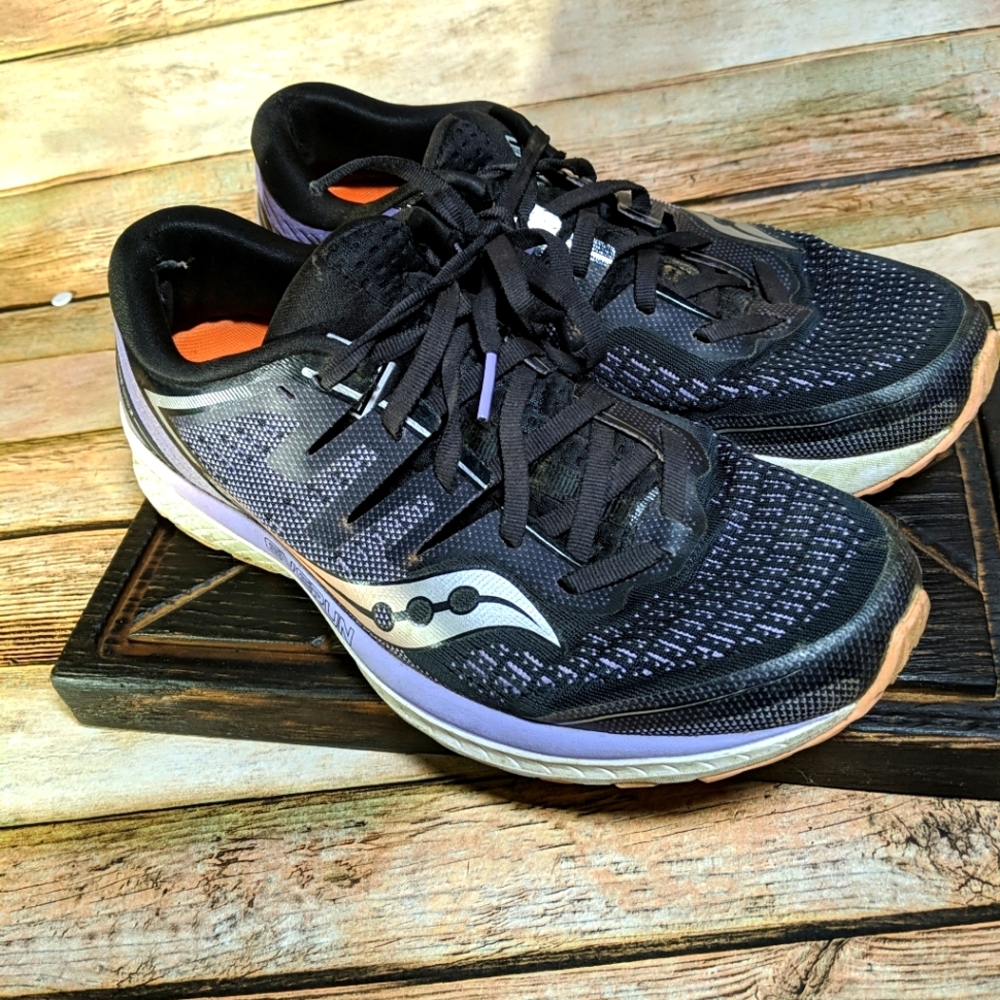 Saucony Guide ISO 2 Everun Womens 9 Purple Black Running Shoes S10464-37 (C1)